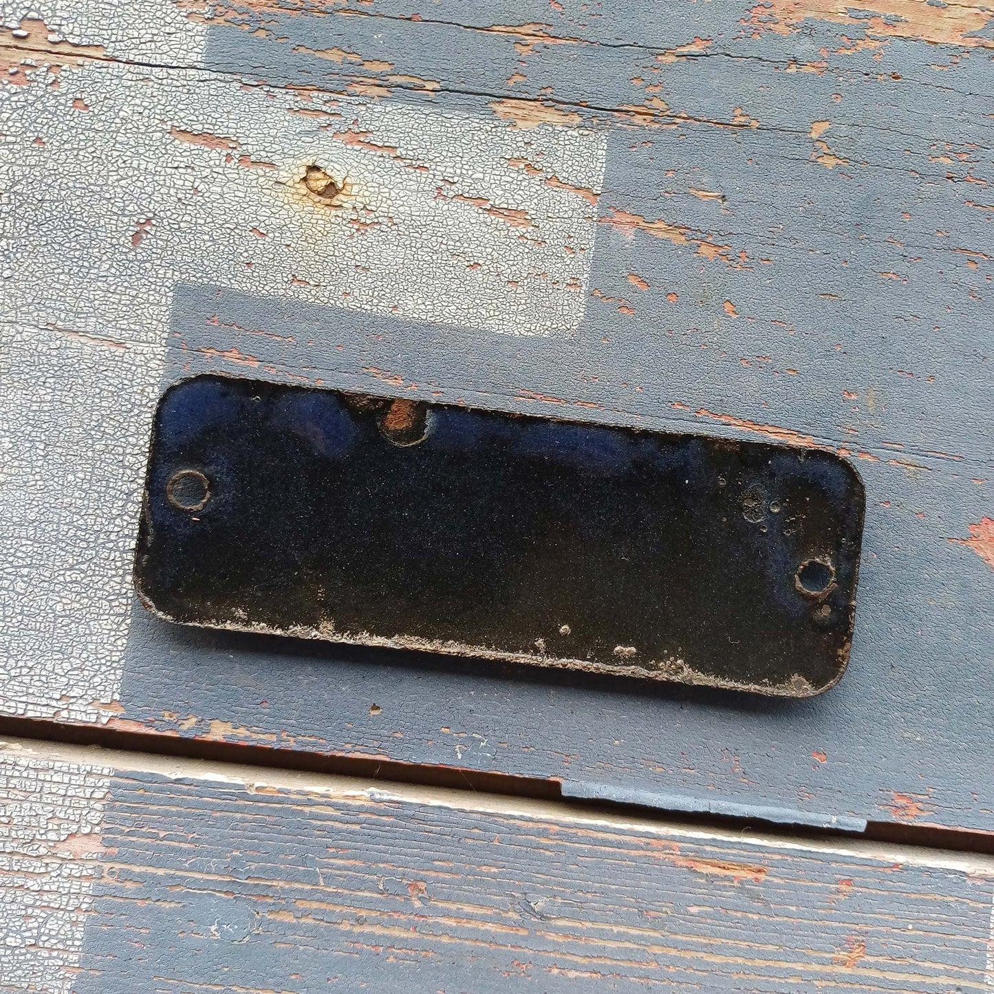 Plaque d'utilité émaillée - Bain