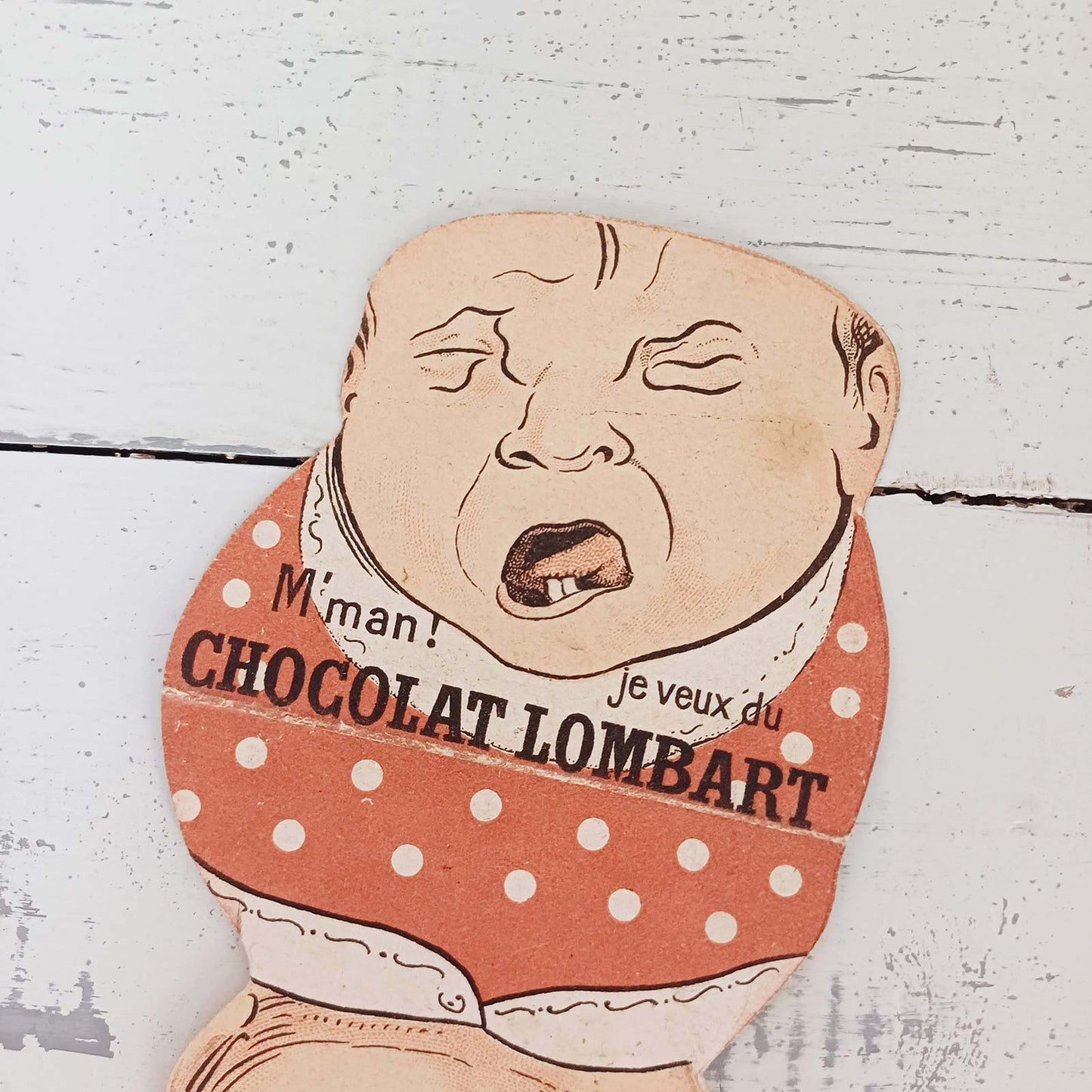 Petit dépliant humoristique pour le chocolat Lombart