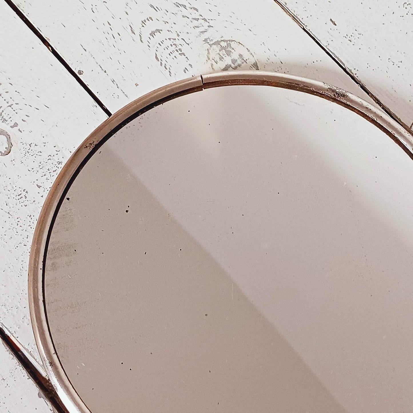 Petit miroir rond vintage à accrocher