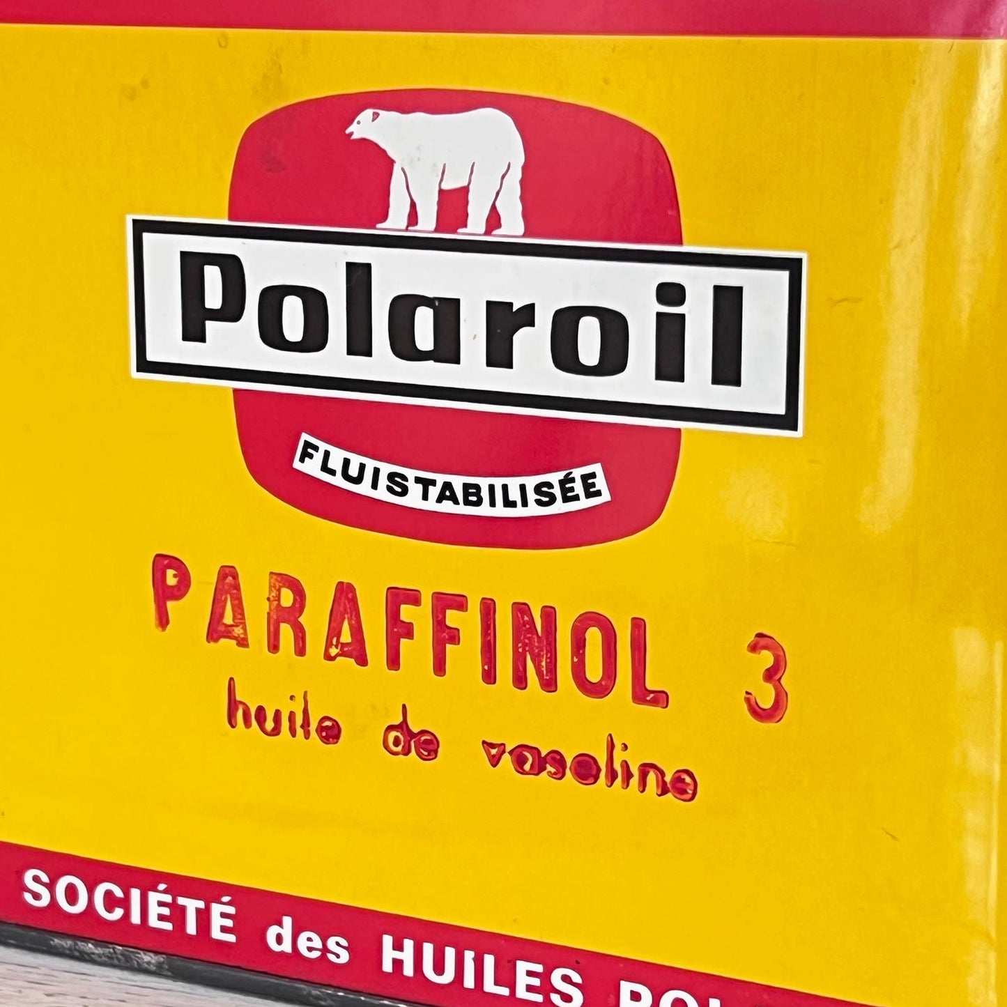 Ancien bidon d'huile auto Polaroil