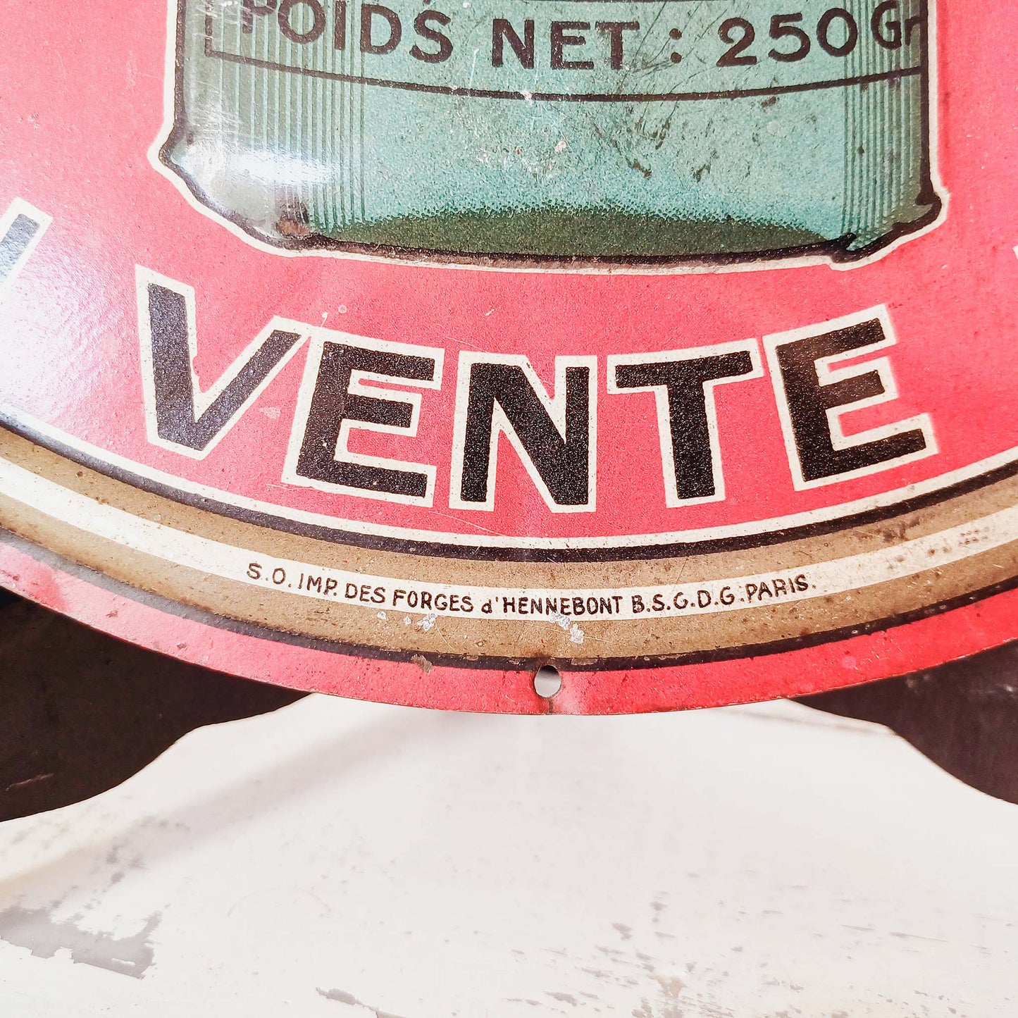 Tôle lithographiée - Café Jihair à Amiens - Publicité et collection