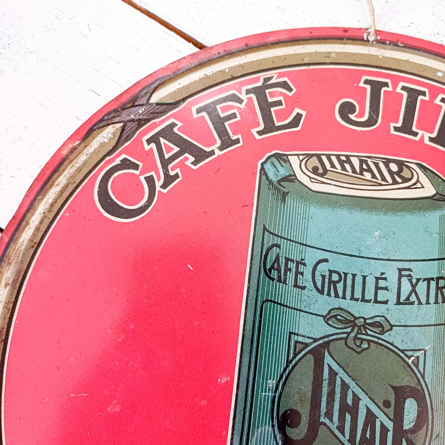 Tôle lithographiée - Café Jihair à Amiens - Publicité et collection