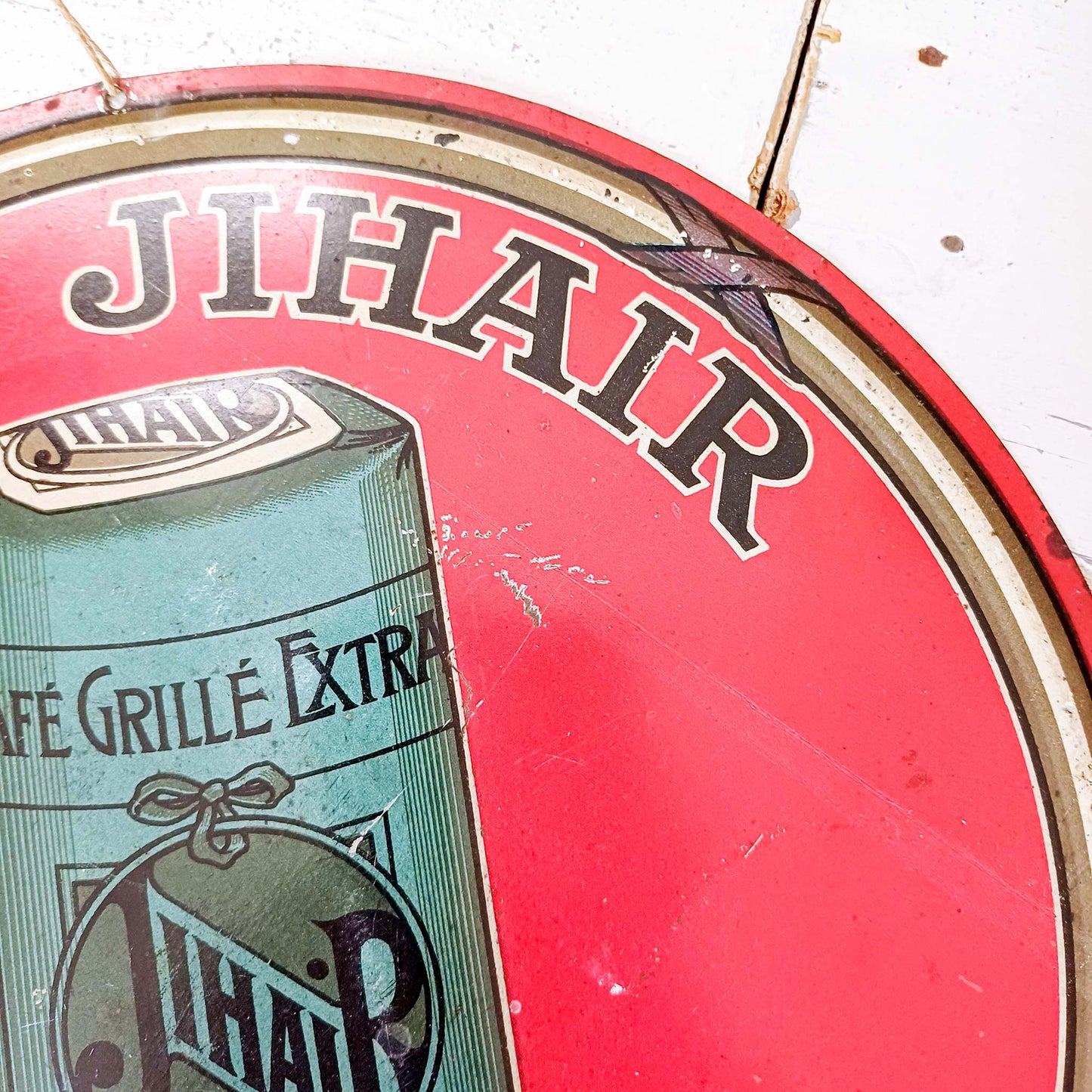 Tôle lithographiée - Café Jihair à Amiens - Publicité et collection