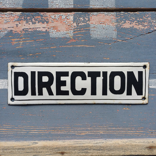 Plaque d'utilité émaillée - Direction