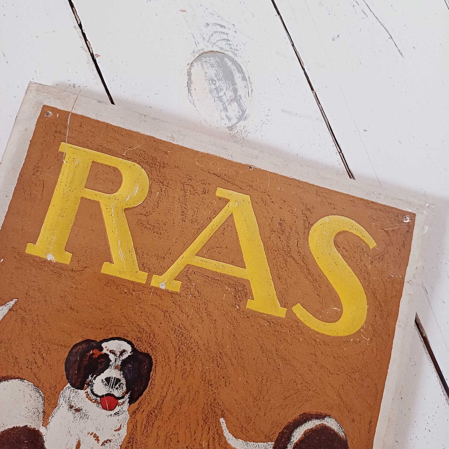 Rare tôle lithographiée emboutie pour le cirage RAS - Signée Emil Cardinaux