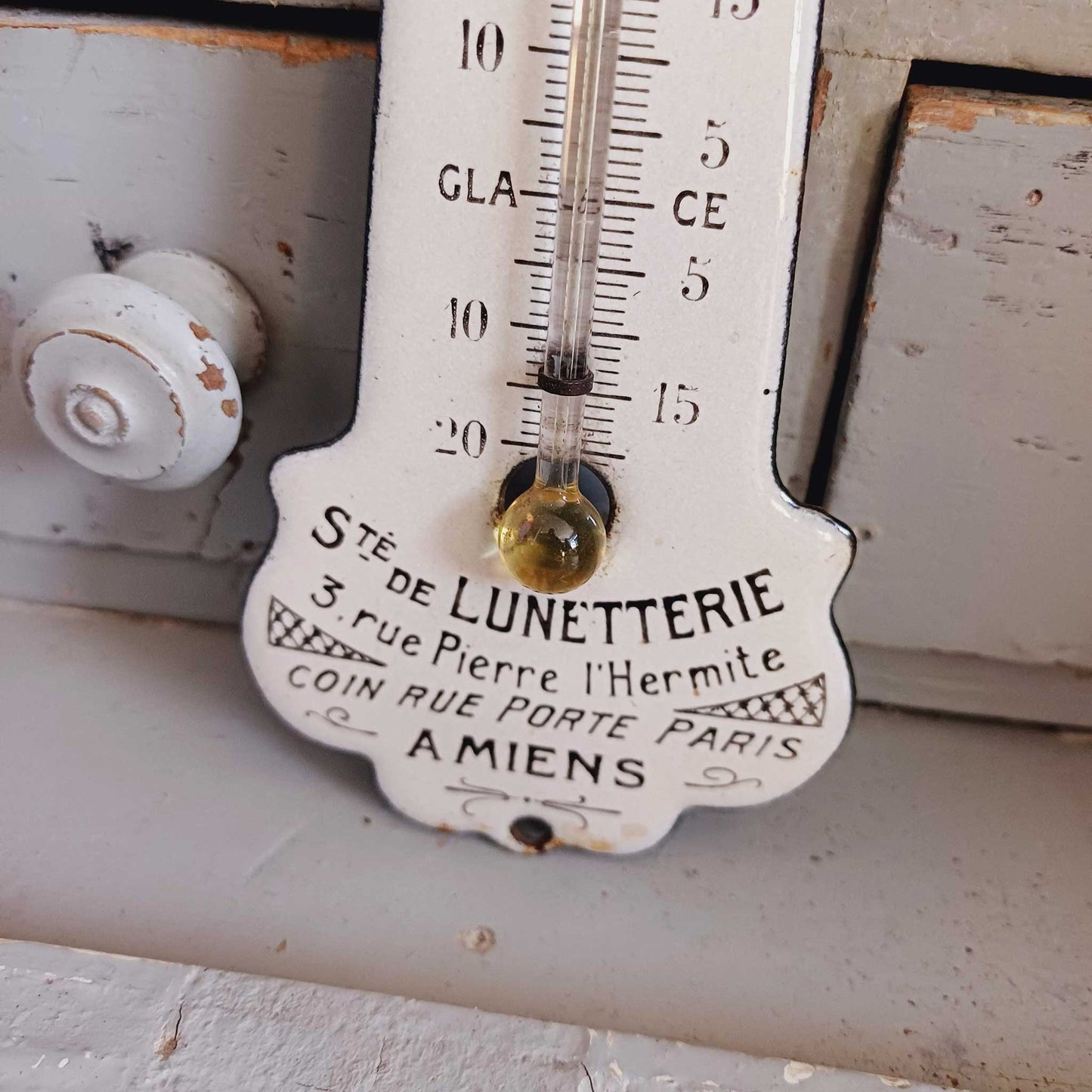 Thermomètre émaillé - Lunetterie à Amiens