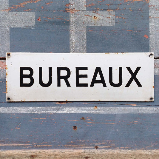 Plaque d'utilité émaillée - Bureaux