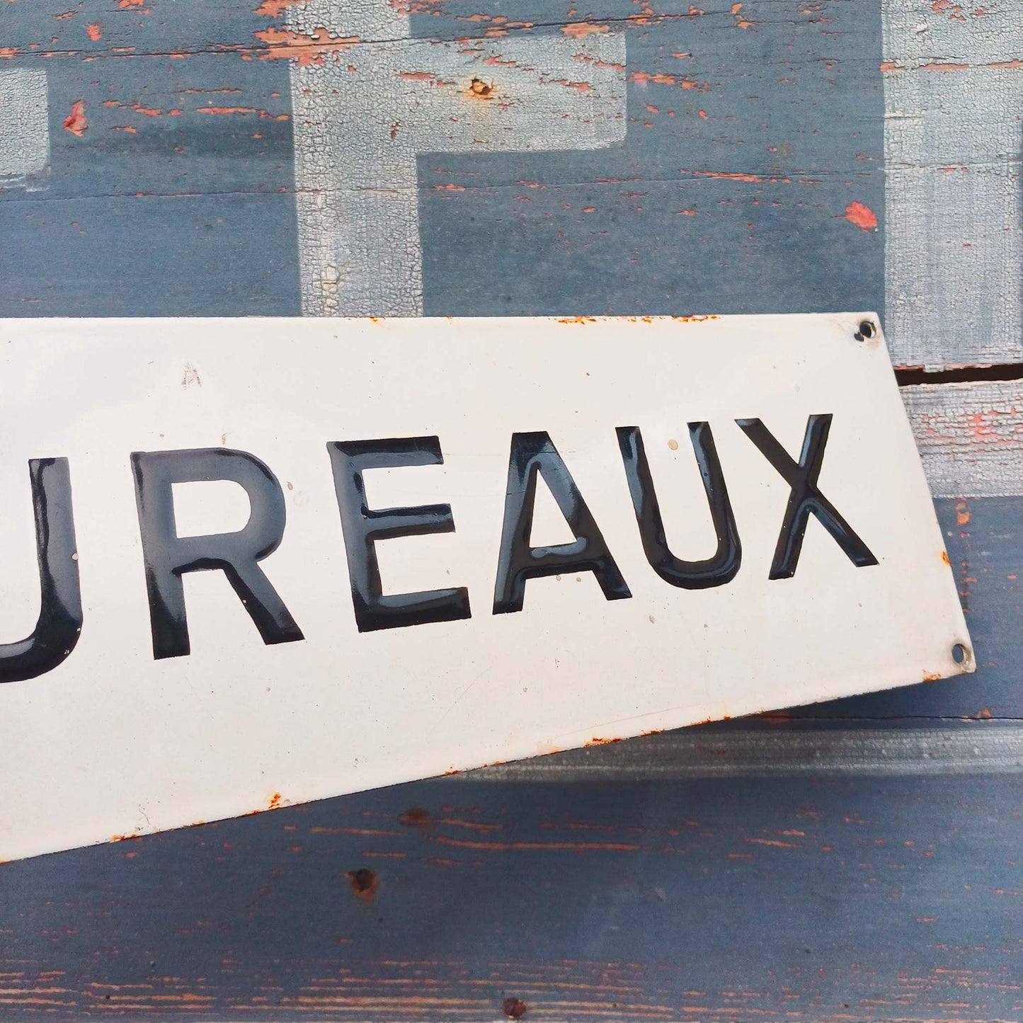 Plaque d'utilité émaillée - Bureaux