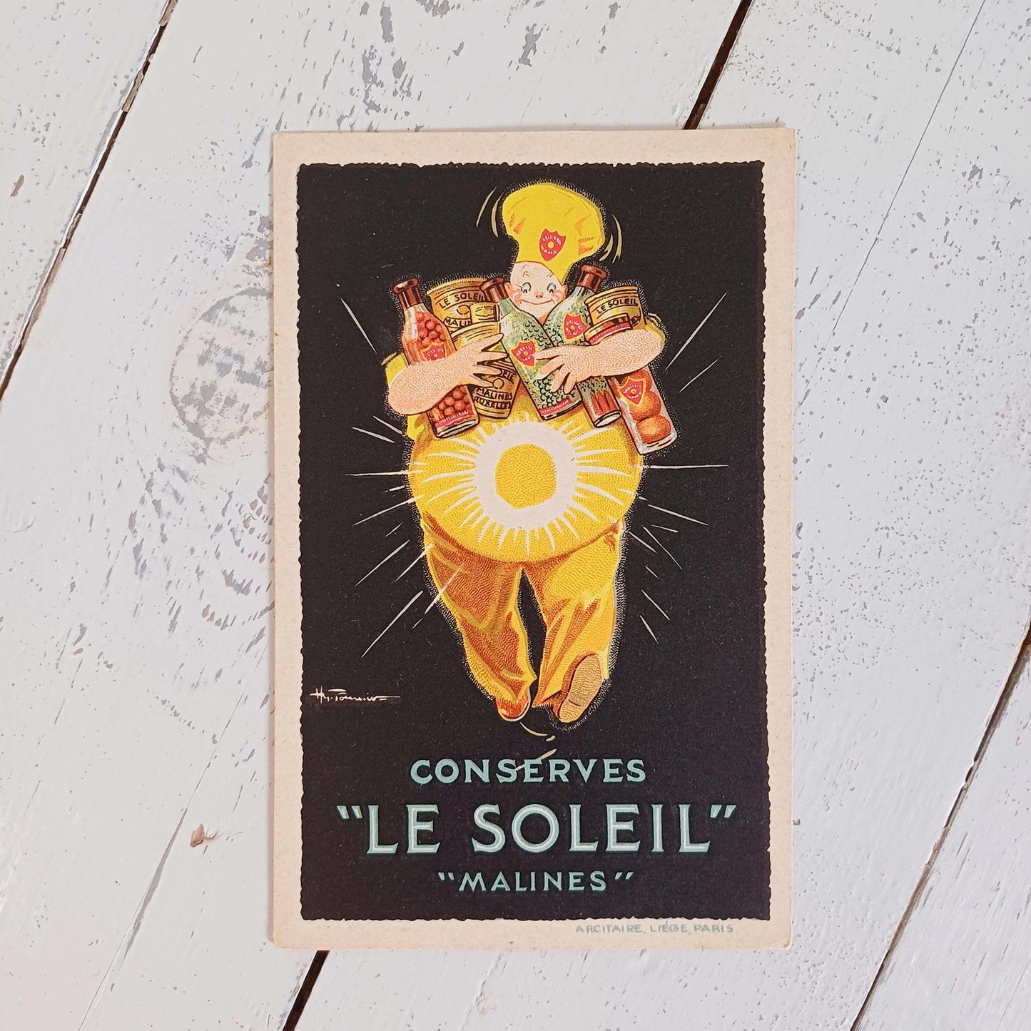 Carte postale ancienne - Conserves Le Soleil Malines
