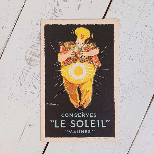 Carte postale ancienne - Conserves Le Soleil Malines