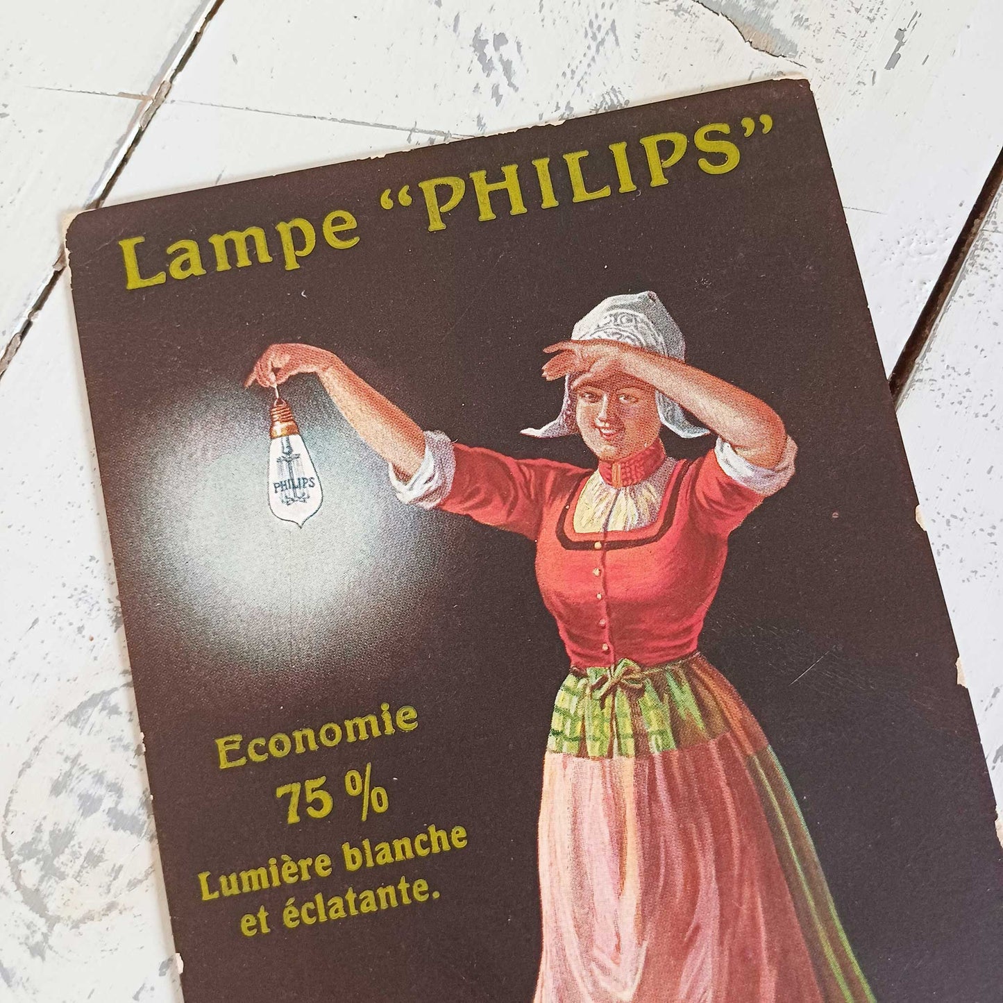 Carte postale ancienne - Lampe Philips