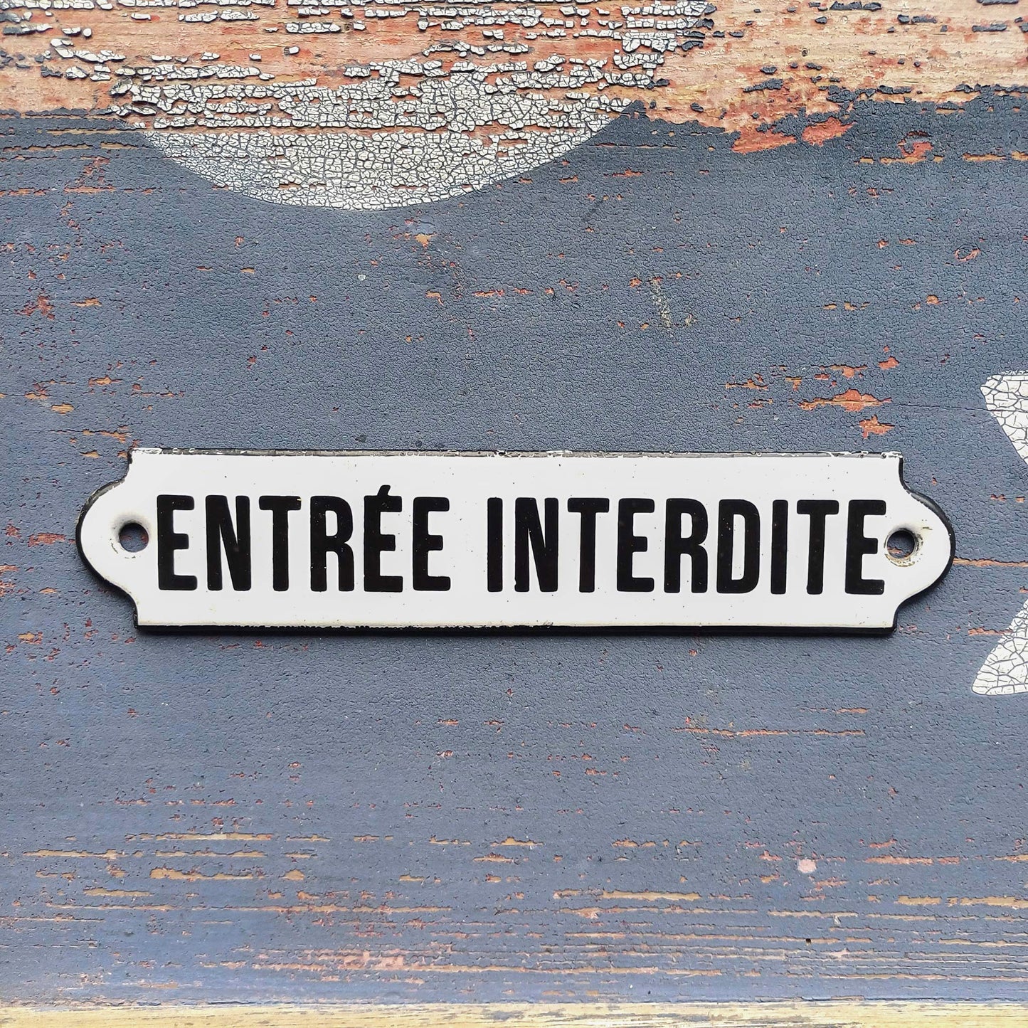 Plaque d'utilité émaillée - Entrée interdite