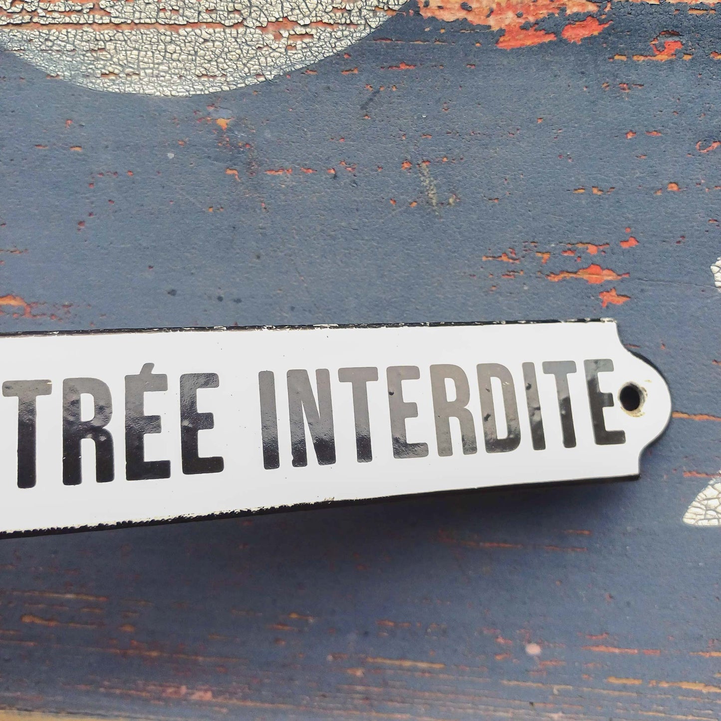 Plaque d'utilité émaillée - Entrée interdite