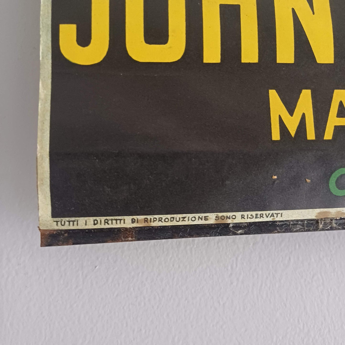 Affichette sous réglettes métalliques – John Hopps & Sons (1923)