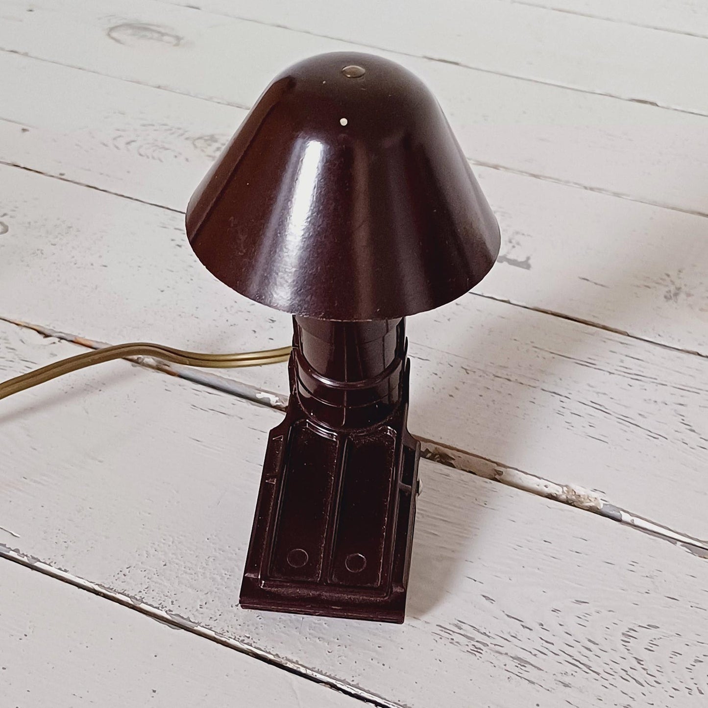 Lampe champignon à pince ancienne en bakélite