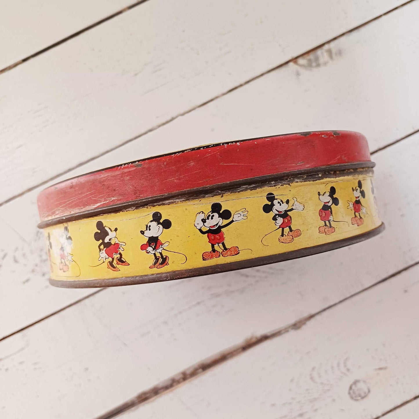 Ancienne boite en tôle tithographiée Mickey Mouse - Walt Disney