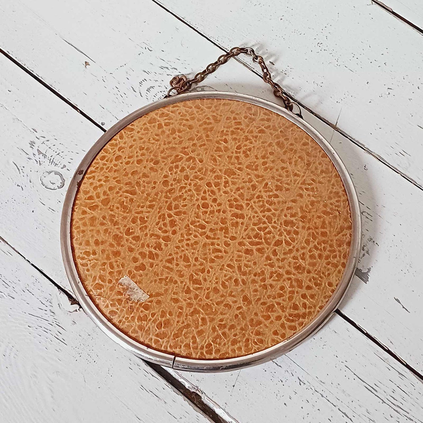 Petit miroir rond vintage à accrocher