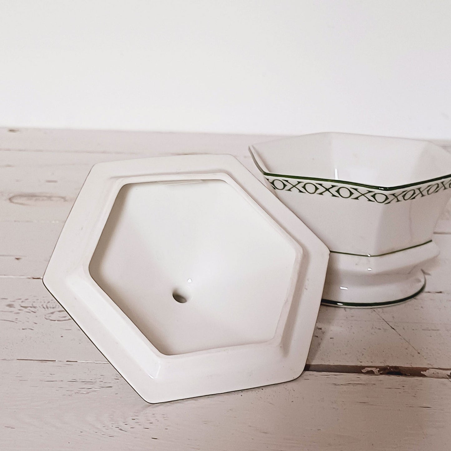 Rare sucrier en porcelaine de Limoges pour la marque de bouillon OXO Liebig