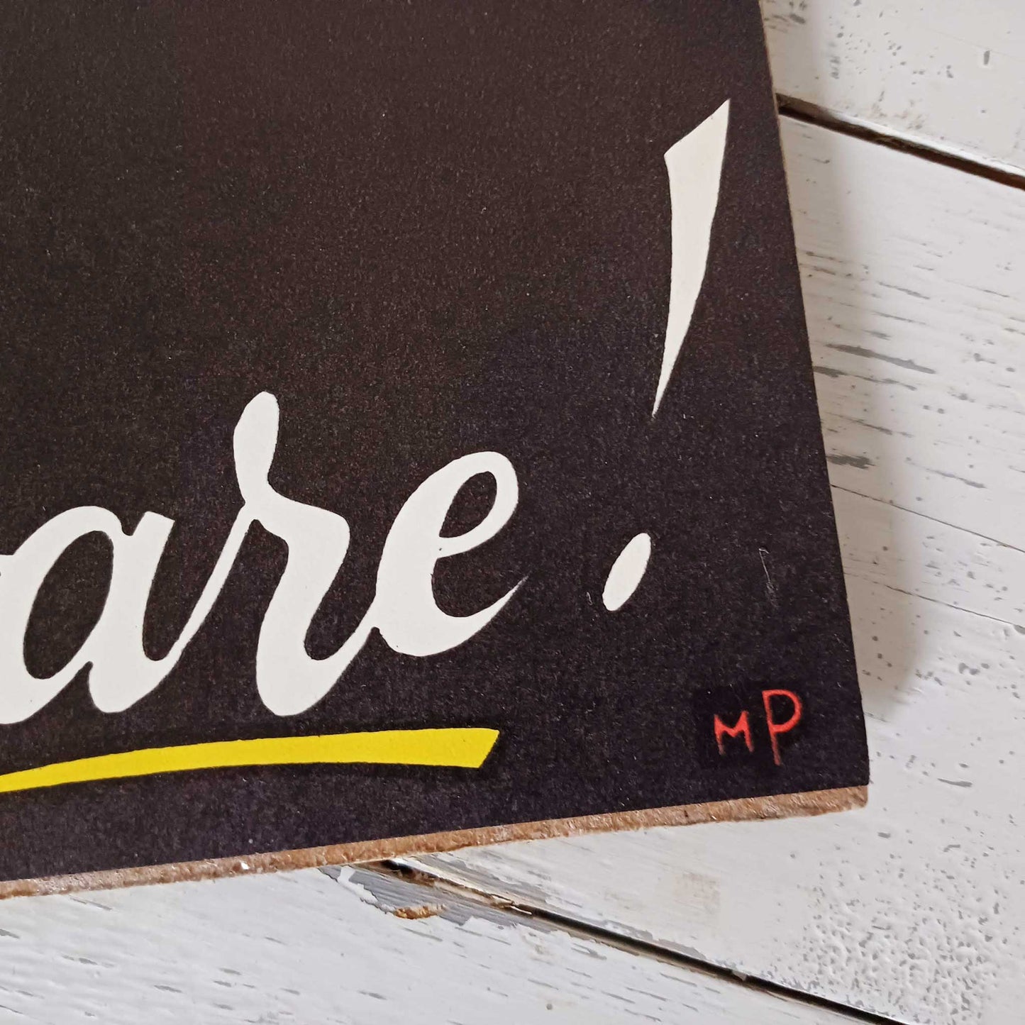 Affichette sur panneau - Genever Pelterklare - Objet déco vintage