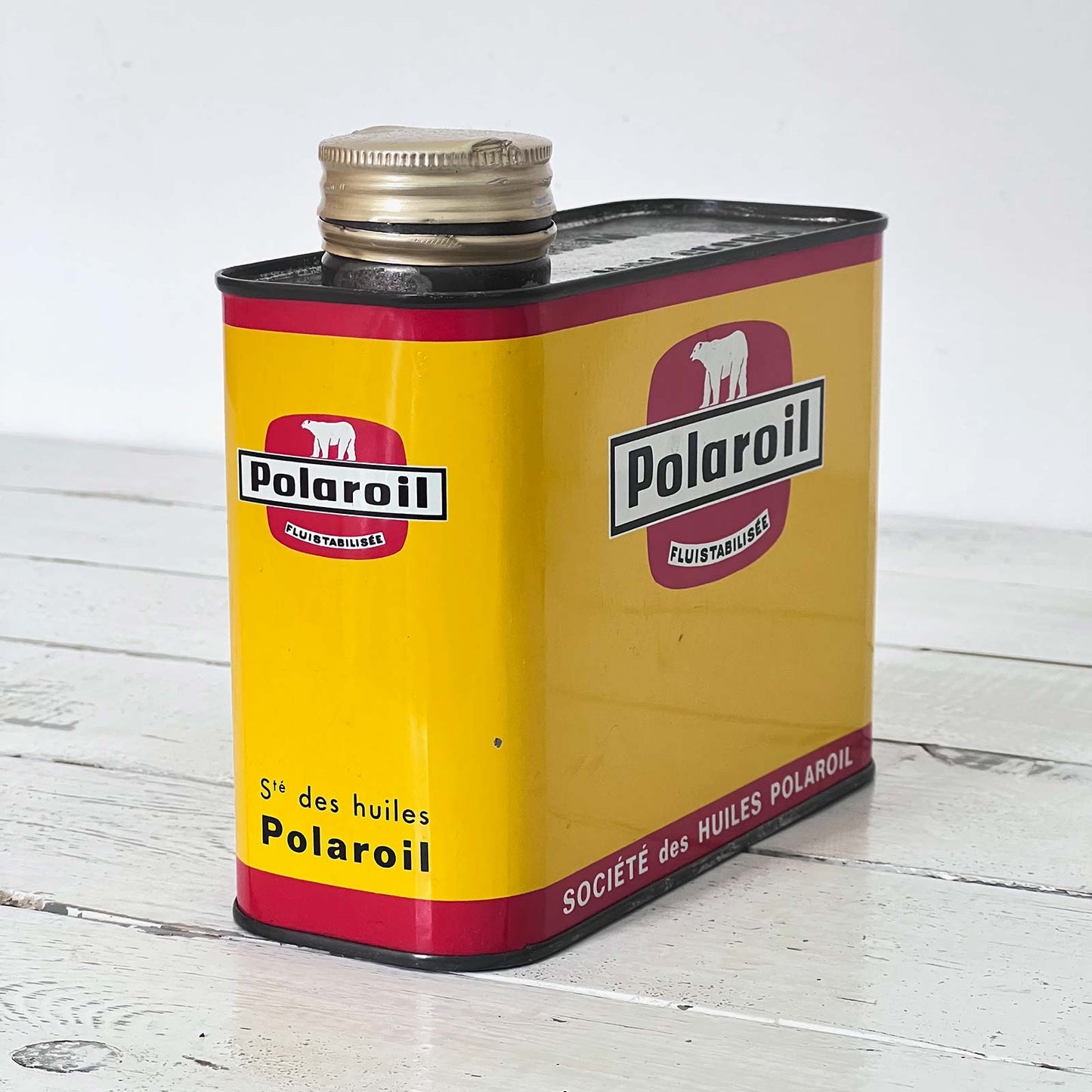 Ancien bidon d'huile auto Polaroil