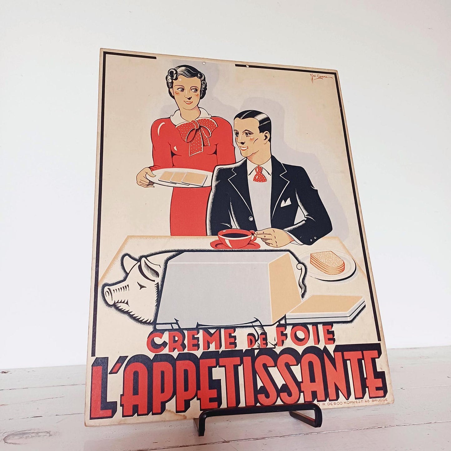 Publicité ancienne « L’Appétissante », illustration alimentaire vintage, carton lithographié.