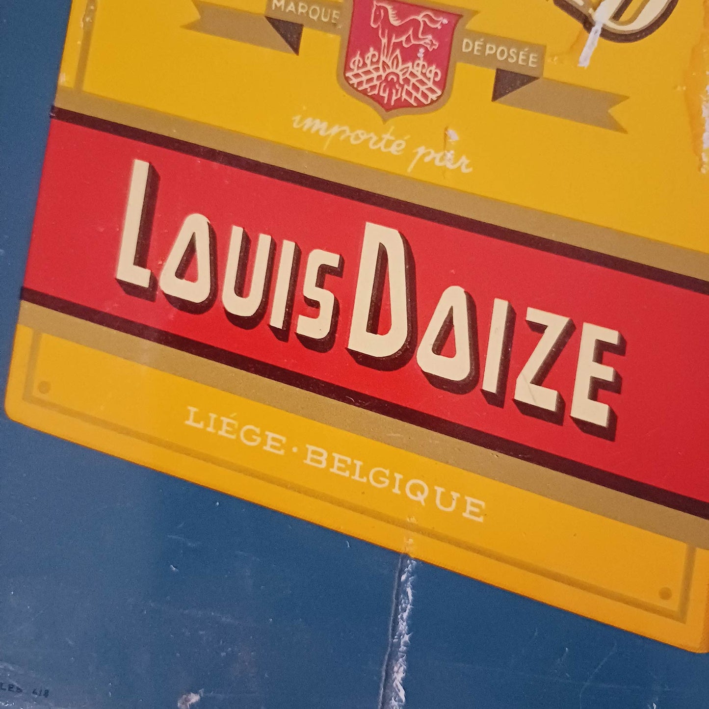 Tôle lithographiée avec dos cartonné – Cigarettes Richmond Louis Doize Liège (Années 1950)