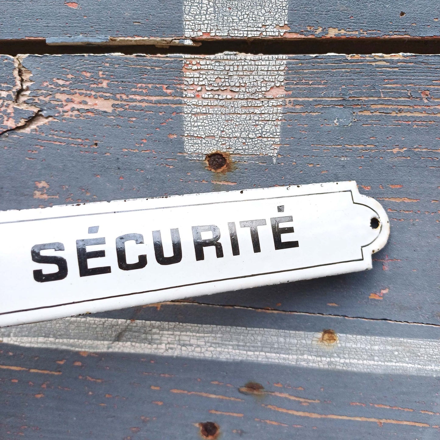 Plaque d'utilité émaillée - Sécurité