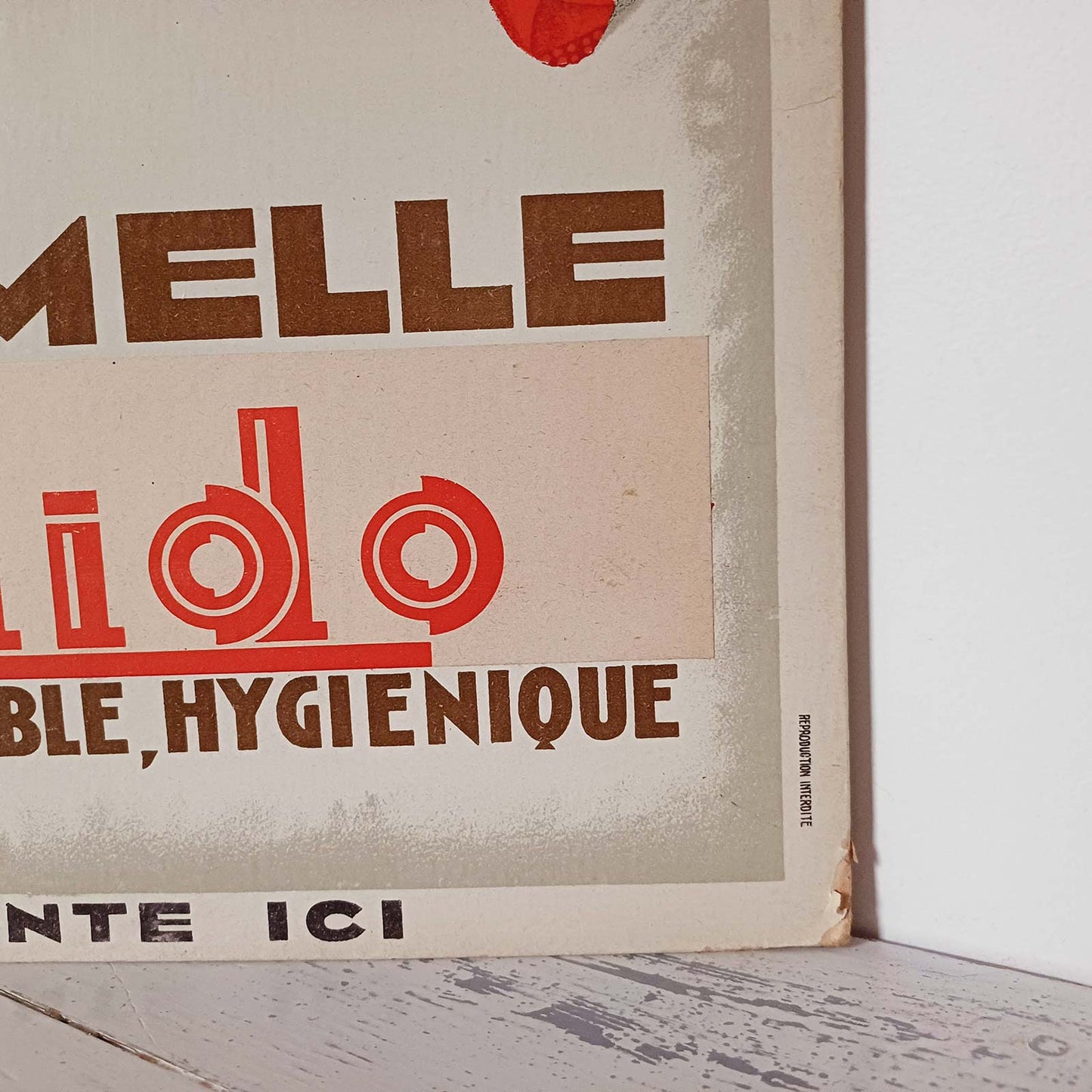 Publicitée cartonnée pour les semelles Solido et illustrée par Henry Le Monnier