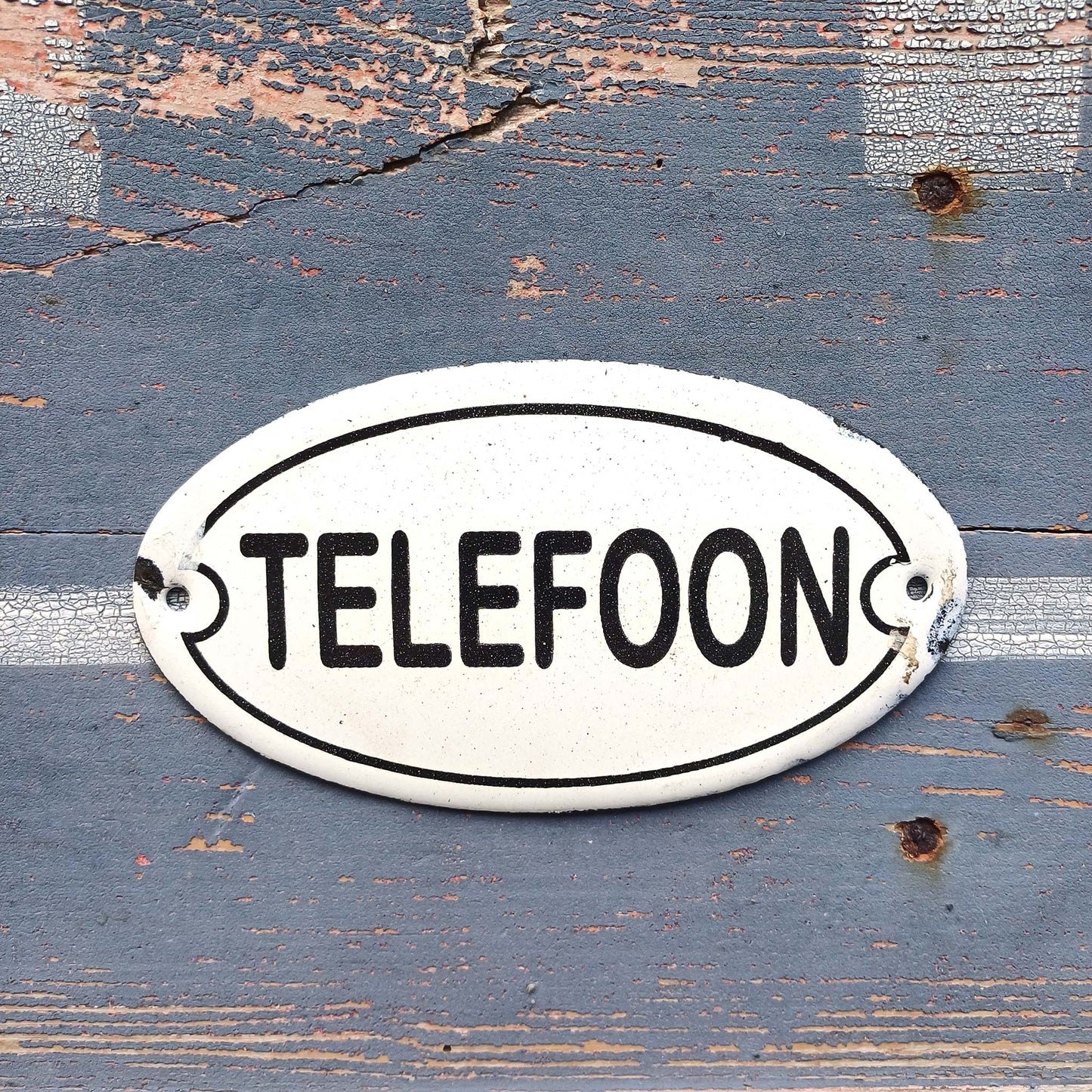 Plaque d'utilité émaillée - Telefoon