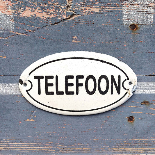 Plaque d'utilité émaillée - Telefoon