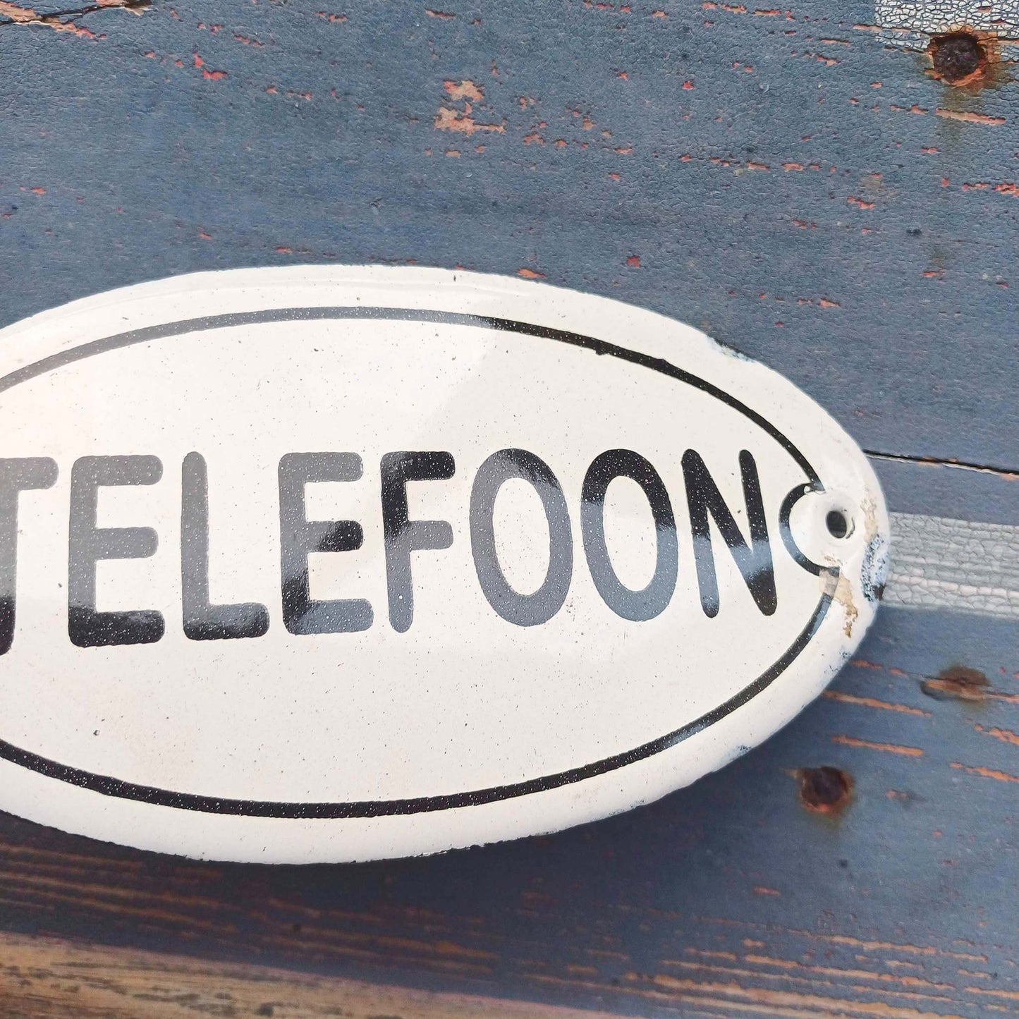 Plaque d'utilité émaillée - Telefoon
