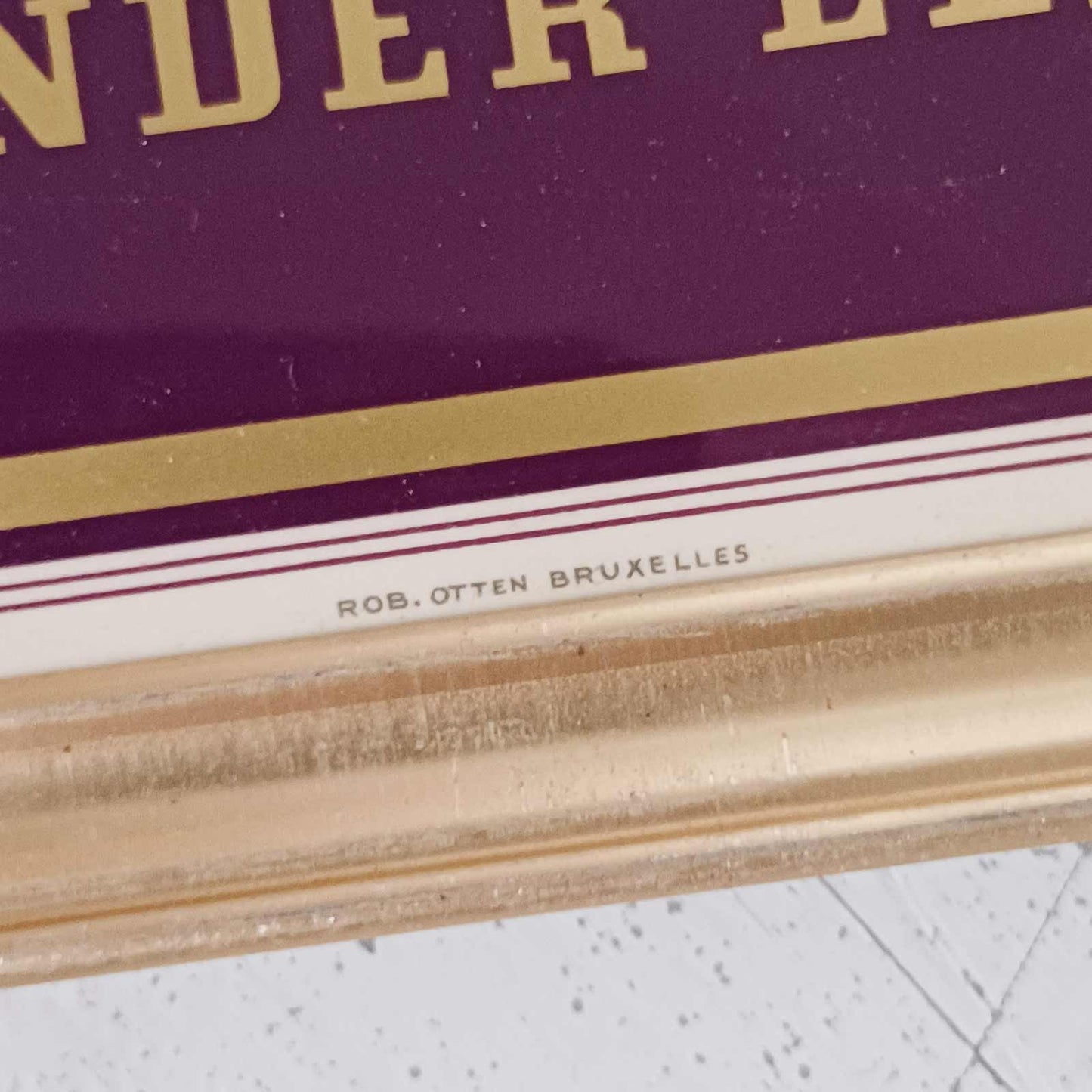 Publicité sous cadre Rob. Otten Bruxelles - Tabac Vander Elst