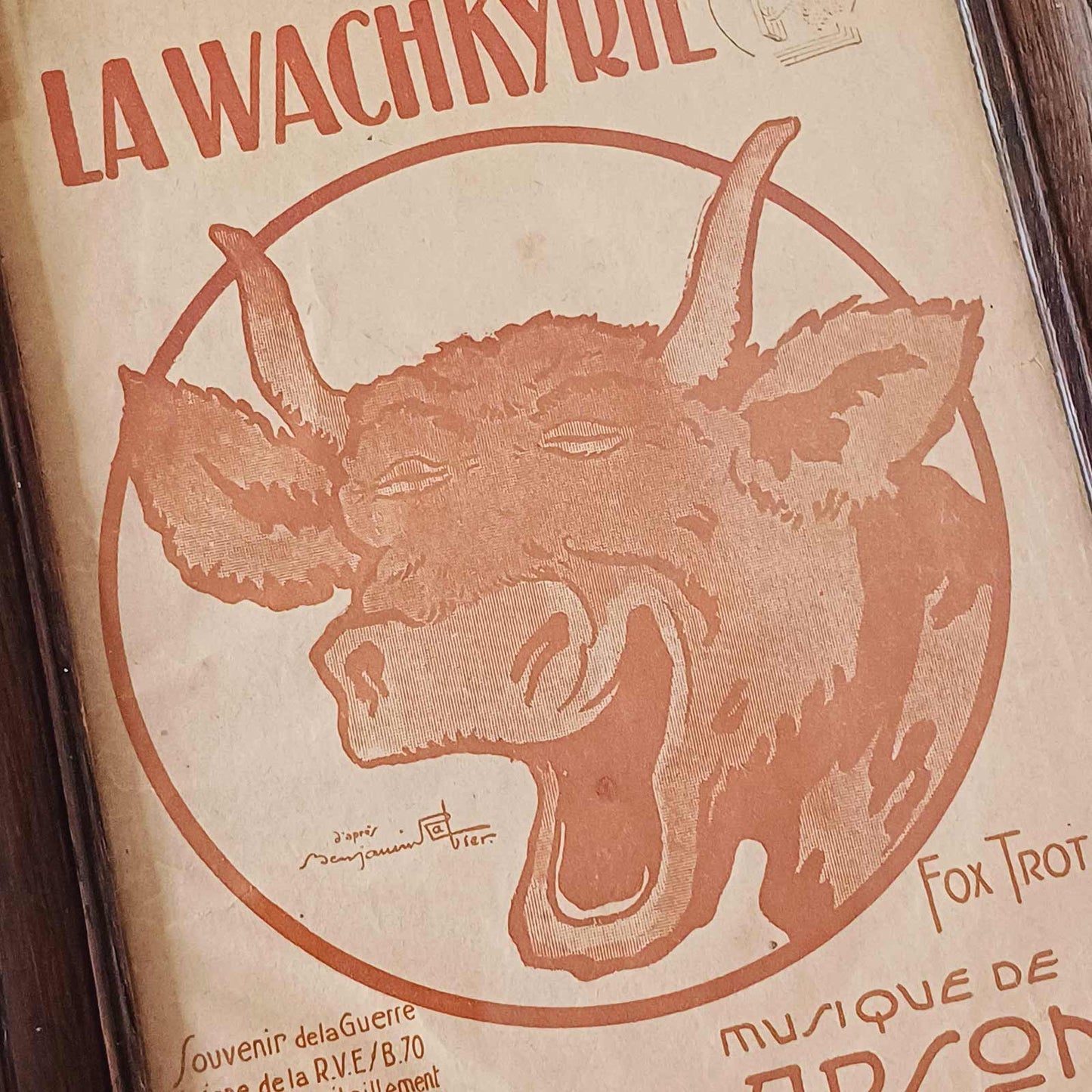 Rare partition musicale intitulée "La Wachkyrie" de 1920
