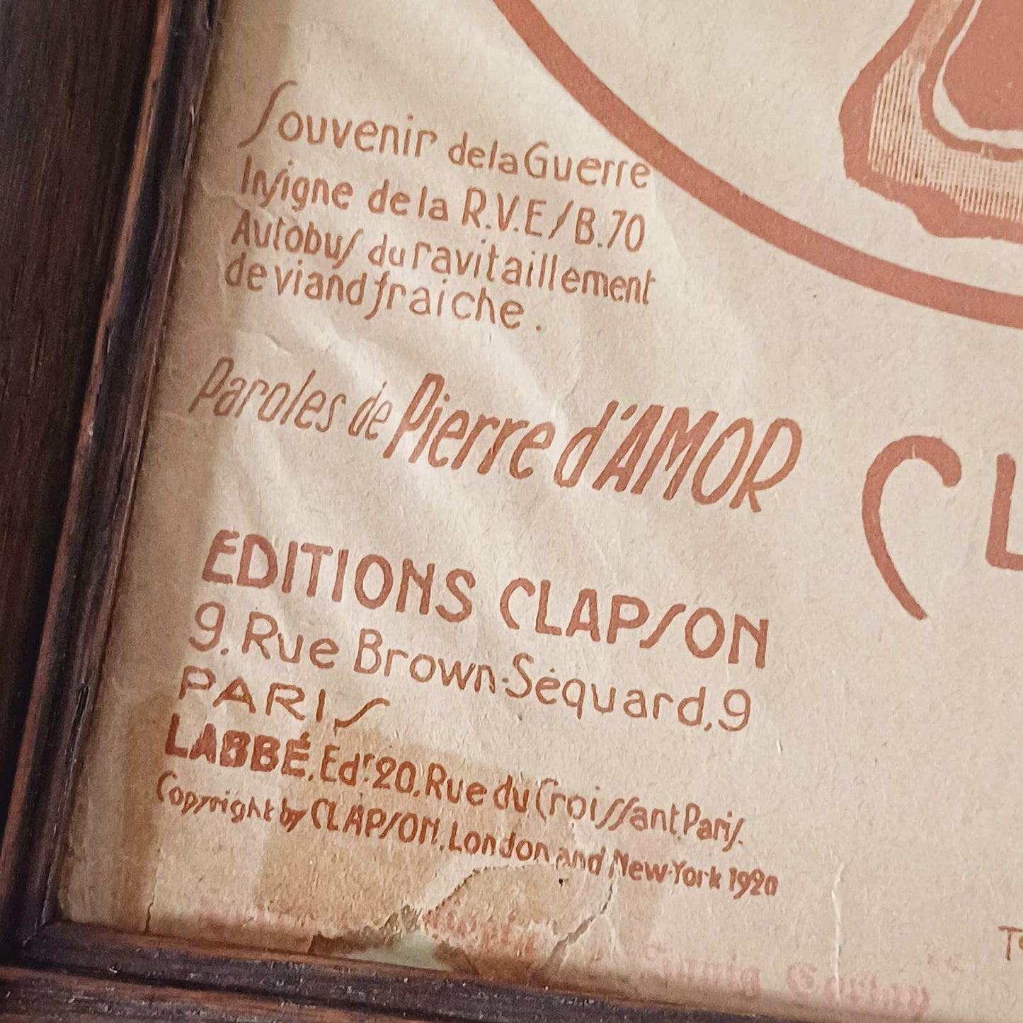 Rare partition musicale intitulée "La Wachkyrie" de 1920